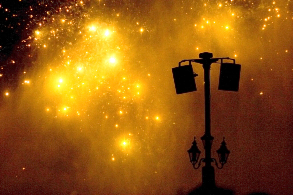 Yellow Fireworks at Disney!