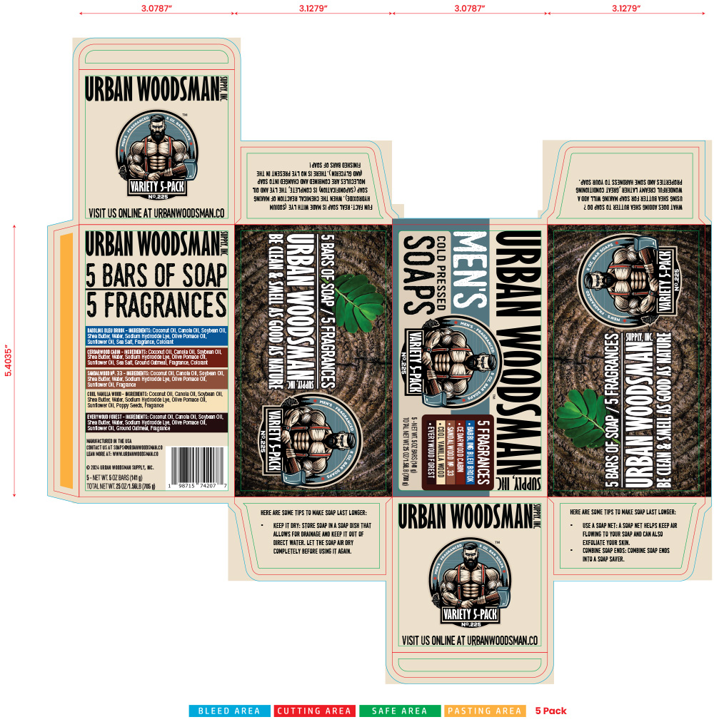 Urban Woodsman Soap Box Packaging