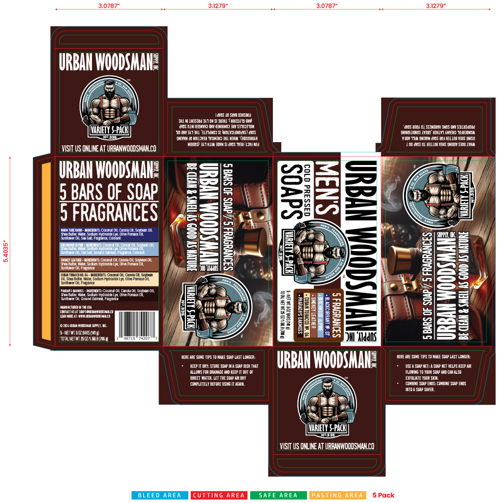 Urban Woodsman Soap Box Packaging